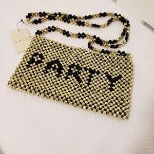 NWT Lulu "PARTY" Beaded Crossbody Retail $69.00 unique!